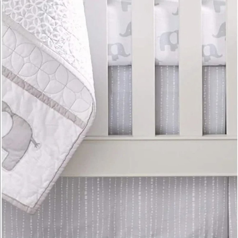 Wendy Bellissimo Dust Ruffle + Baby Crib Skirt from The Hudson Collection - Dot